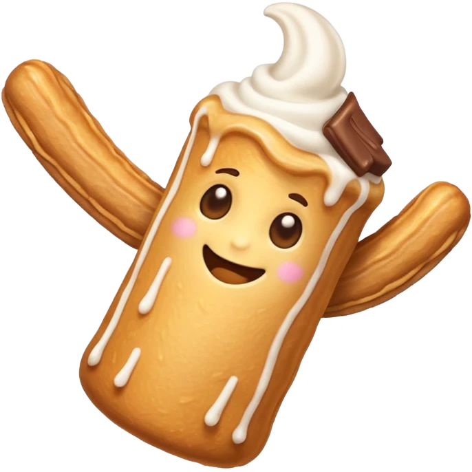 Now make, a Marshmellow churro emoji. Like, mixed together. emoji