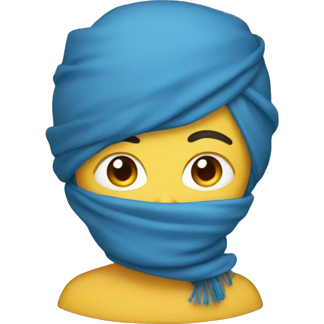 Blue scarf emoji