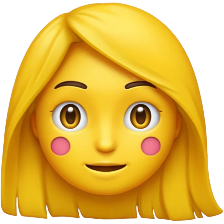 Emoji amarillo mordiéndose la uña (😊+💅)no se esta mordiendo la uña emoji