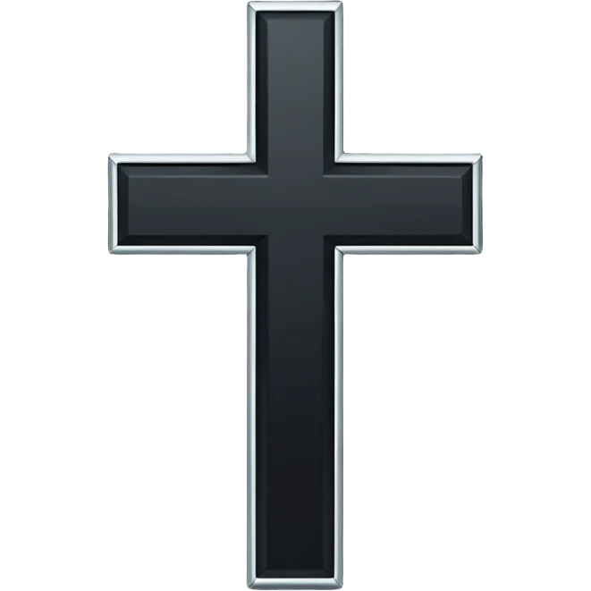 black cross emoji