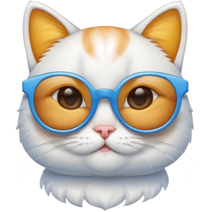 Chat mignon avec des lunettes de soleil  emoji