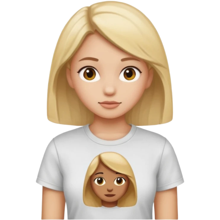girl in t-shirt emoji