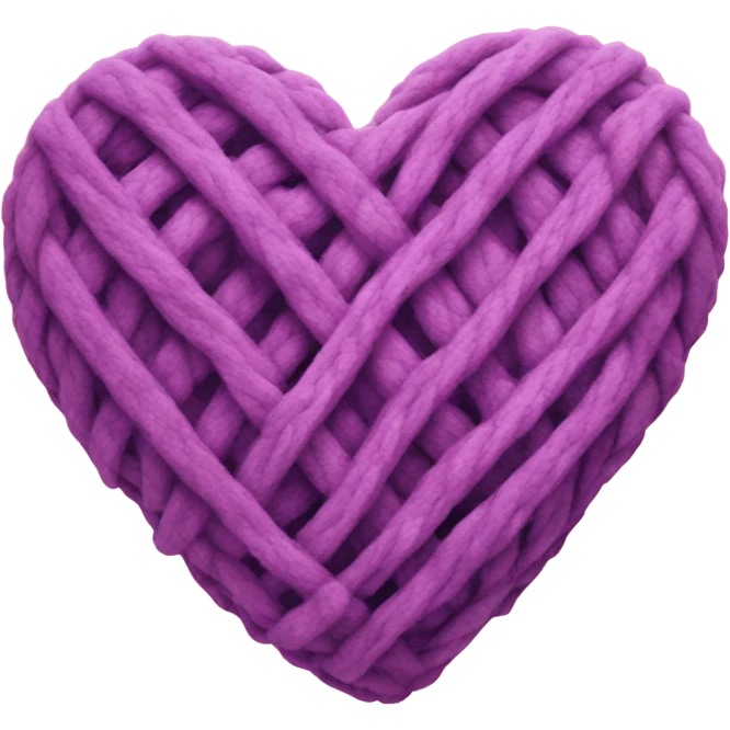 Cookie heart with yarn emoji