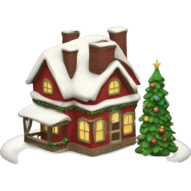 Christmas house emoji