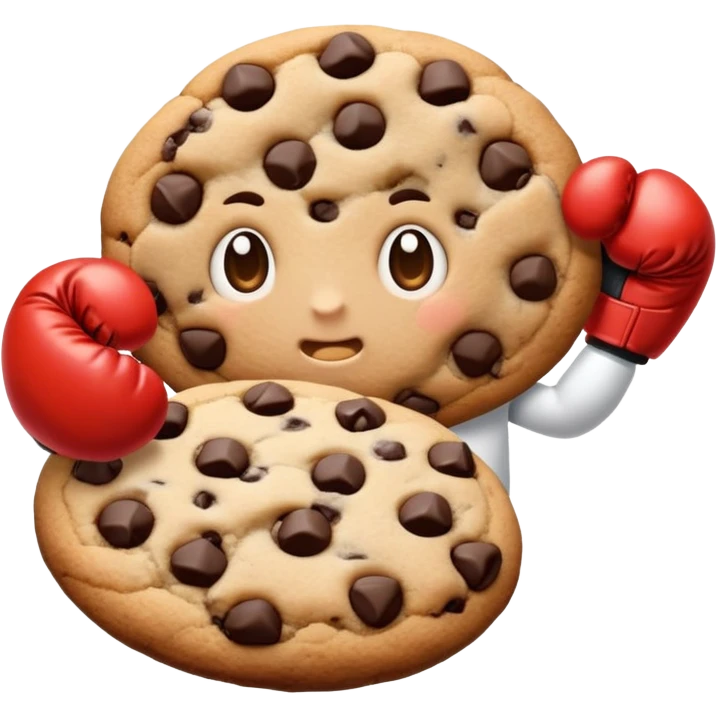 Cookie with boxing gloves  emoji