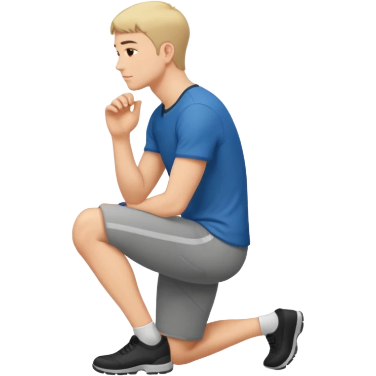 1 man are kneeling side emoji