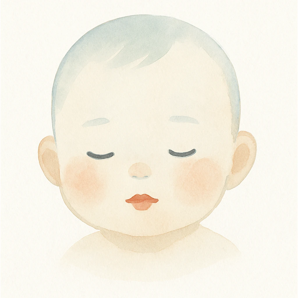 baby face, watercolor art style emoji
