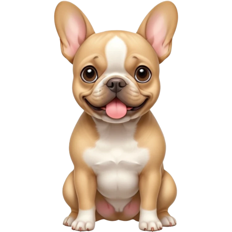 a full body of cute french bulldog emoji