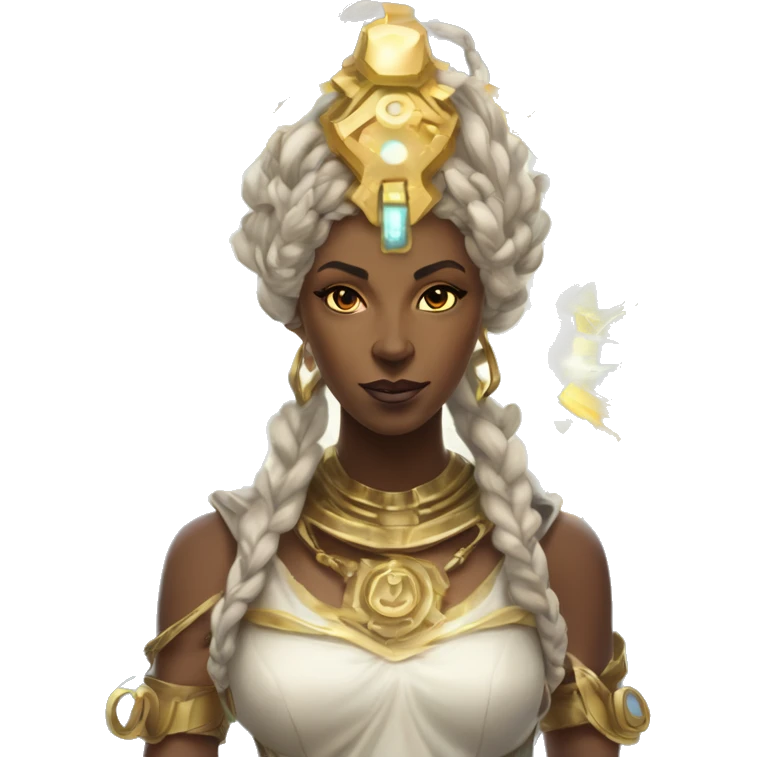 Technomancy Goddess is a mystical being who controls both magic and technology. She can cast spells on technological networks. Her powers blend the ancient art of magic with advanced cybernetics and technology. She can command machines emoji