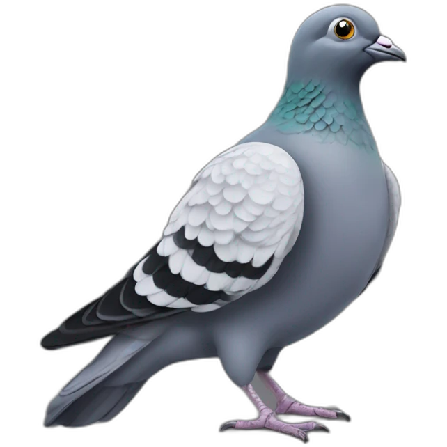 pigeon with a pen emoji
