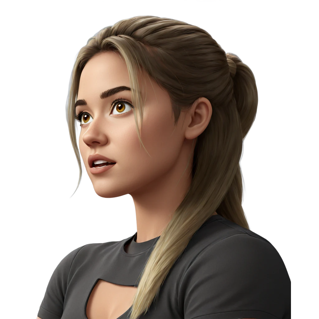 realistic portrait of girl emoji