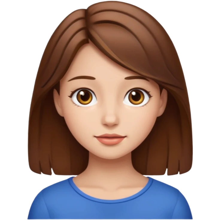 pretty girl with brown hair emoji