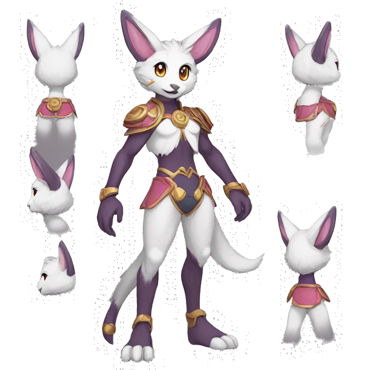 Anthro Sona Fakemon Full Body emoji