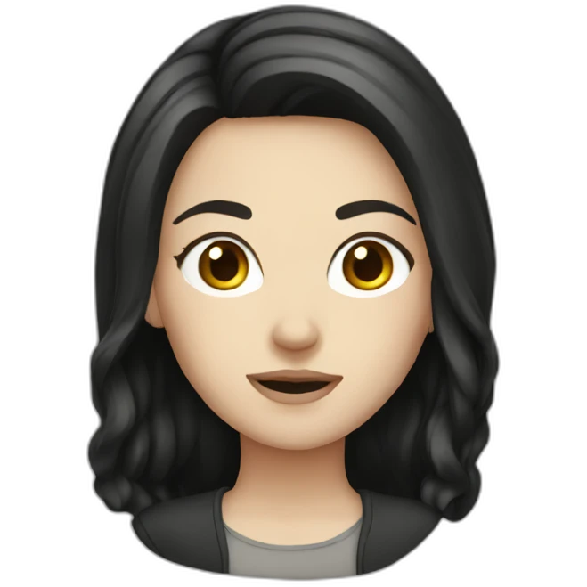 A white girl with dark hair emoji