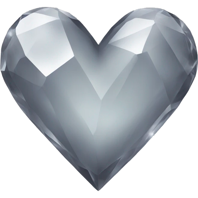 Light gray crystal heart emoji