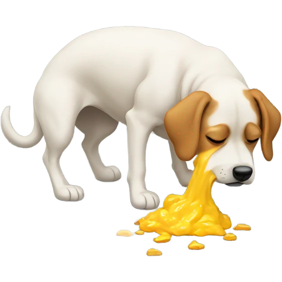 A dog throwing up  emoji