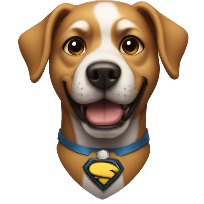 Superhero dog emoji