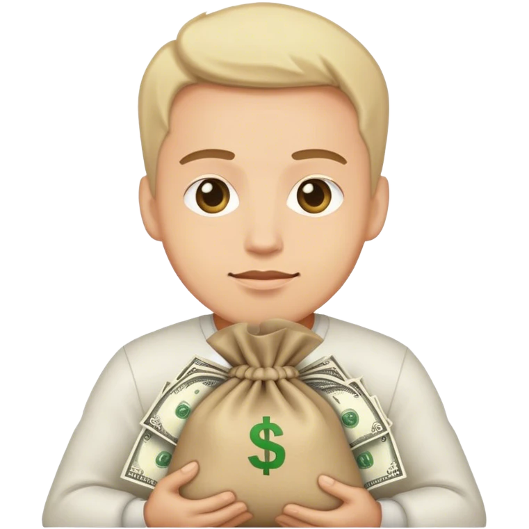 Guy with huge money bags emoji