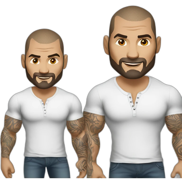 actor dave bautista cartoon wearing henley  emoji
