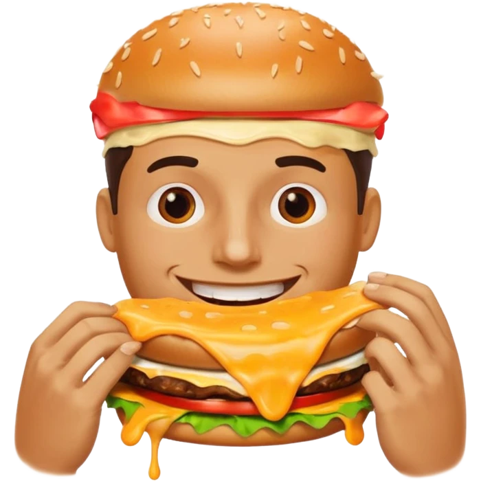 Màn eating burger emoji