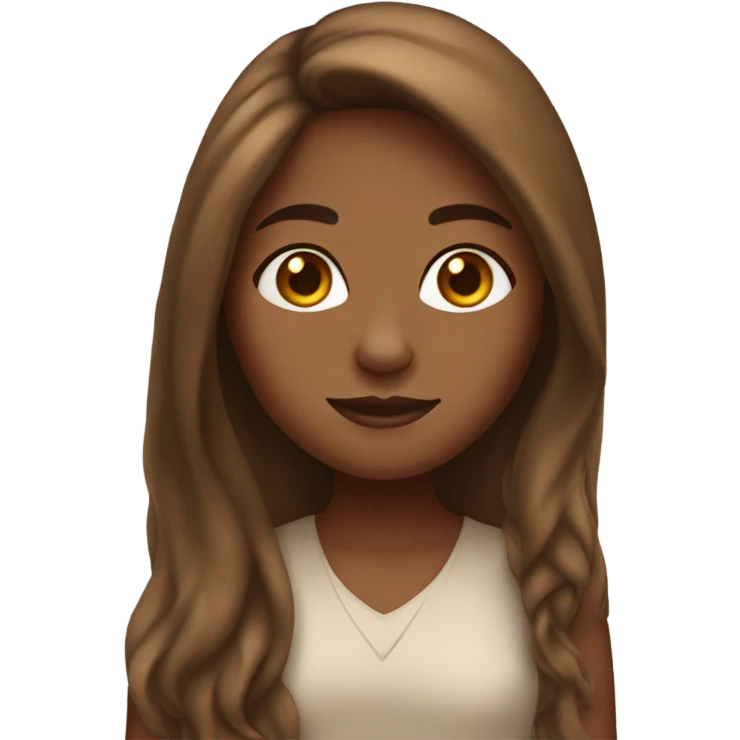 Light brown girl with long brown hair emoji