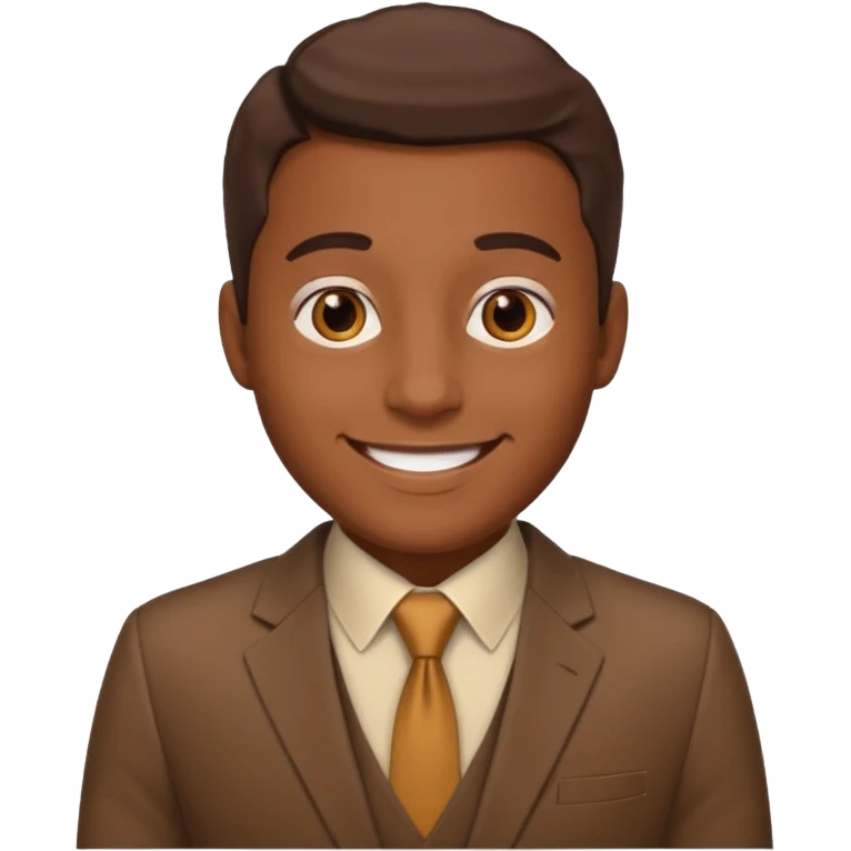 man with brown suit emoji
