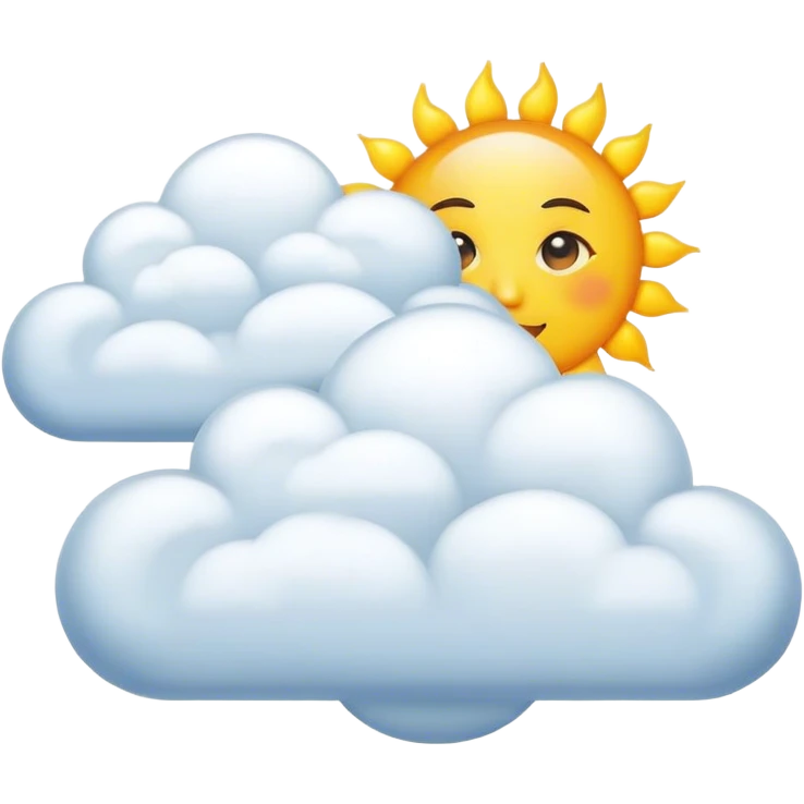  realistic featuring clouds with the sun emoji