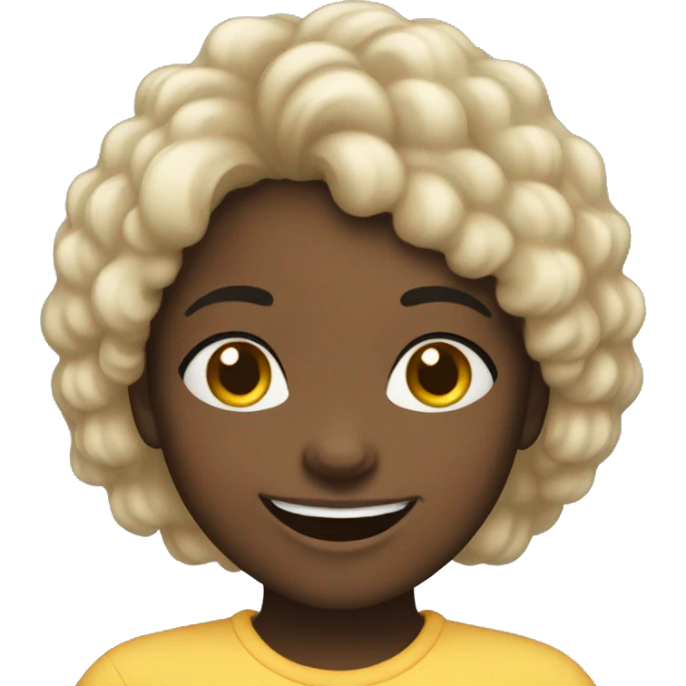 Very happy Black girl emoji