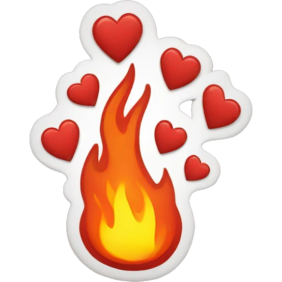 Fire with hearts  emoji