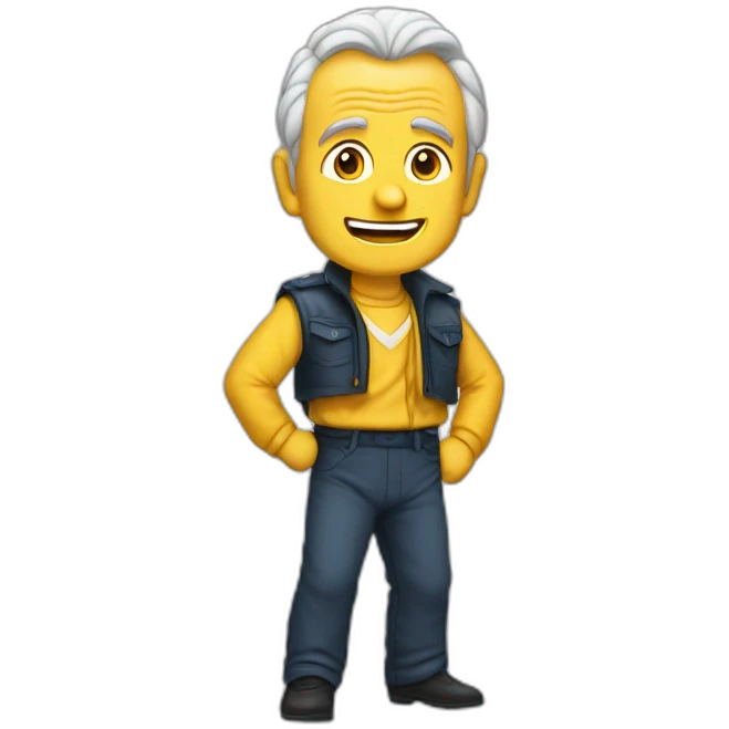 Charles Aznavour as a super sayan emoji
