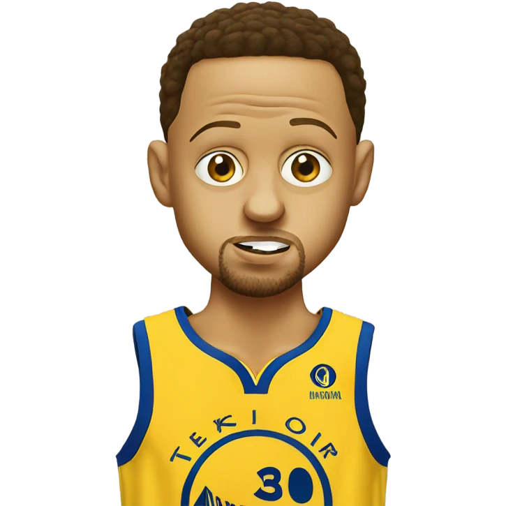 Stephen Curry with boogers coming out of his nose emoji