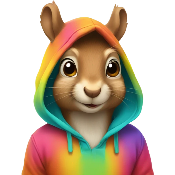 Squirrel wearing a hoodie emoji
