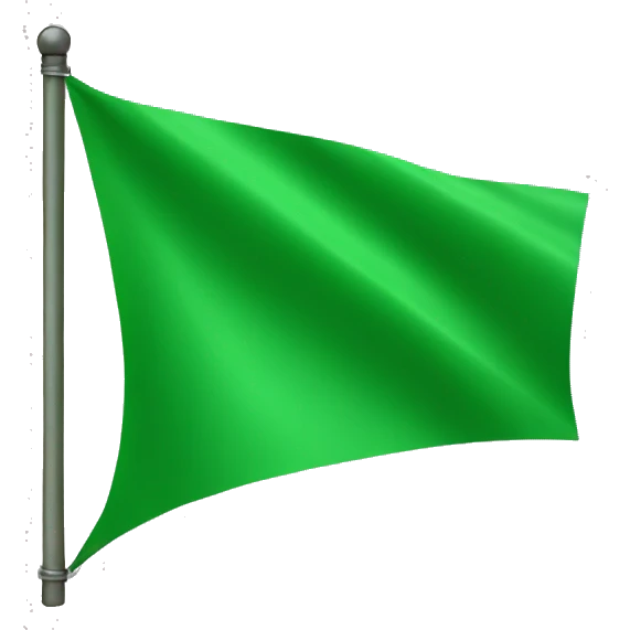 Green triangular flag emoji