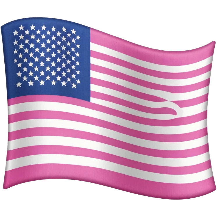 Drapeau Americain rose emoji