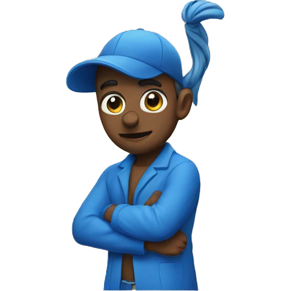 Blue ZOON lettering emoji