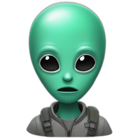 un alien qui fait du stop emoji