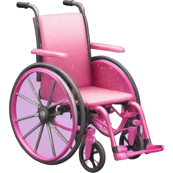 Pink ombre wheelchair with glitter  emoji