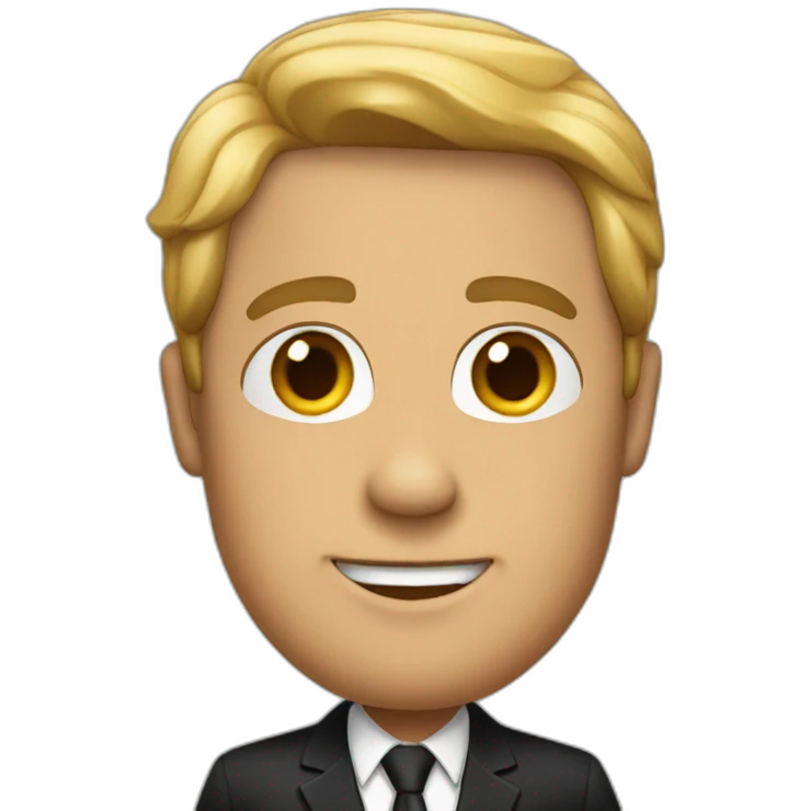 A man in black suit emoji