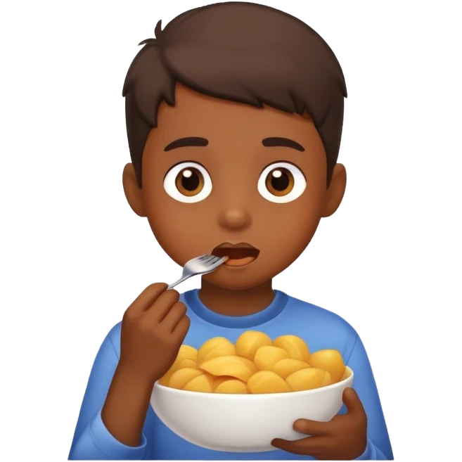 Boy eating  emoji