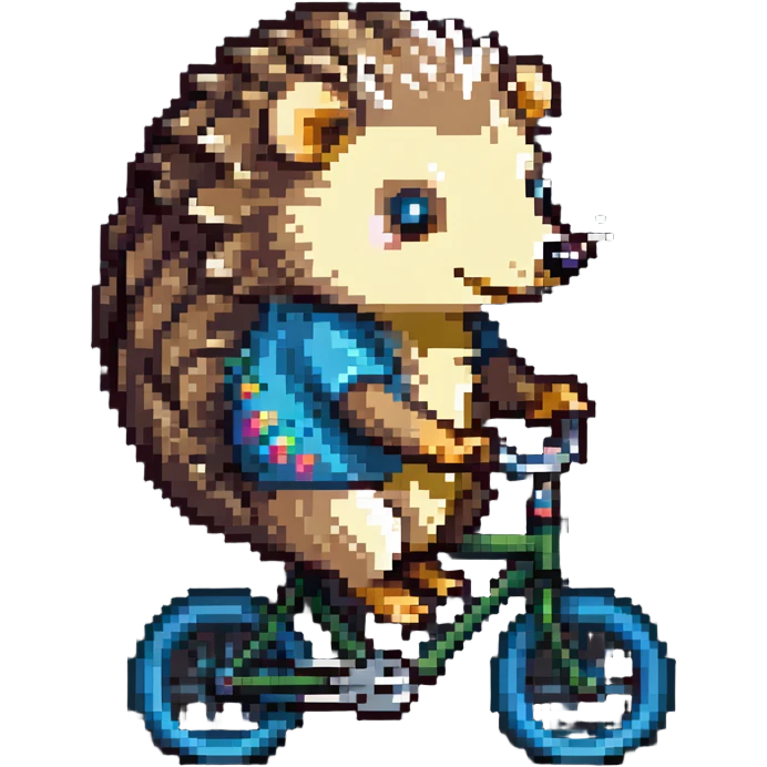hedgehog riding a bicycle emoji