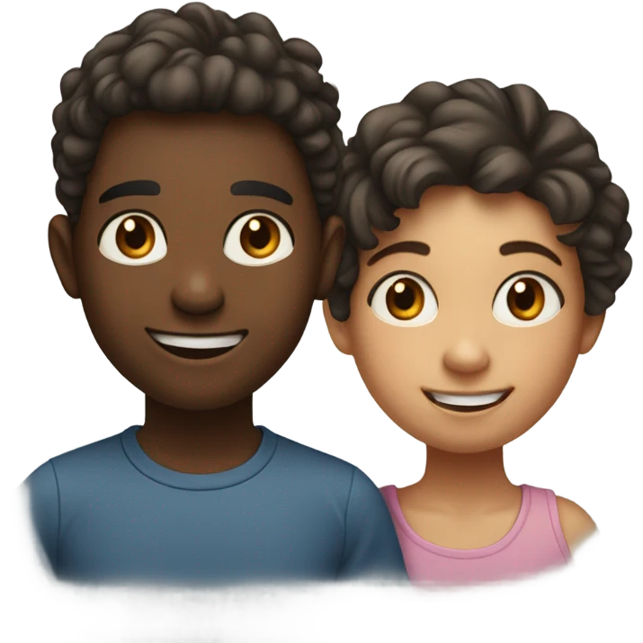 girl and boy portrait emoji