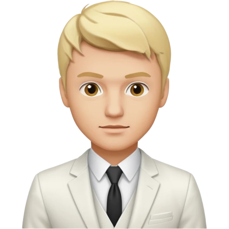 Nick Carter with white suit, blonde hair emoji