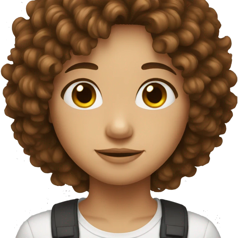 fluffy brown hair emoji