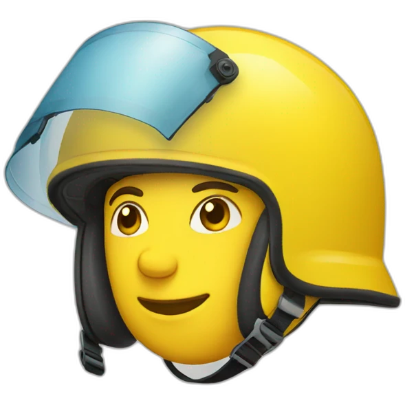 yellow protective helmet emoji