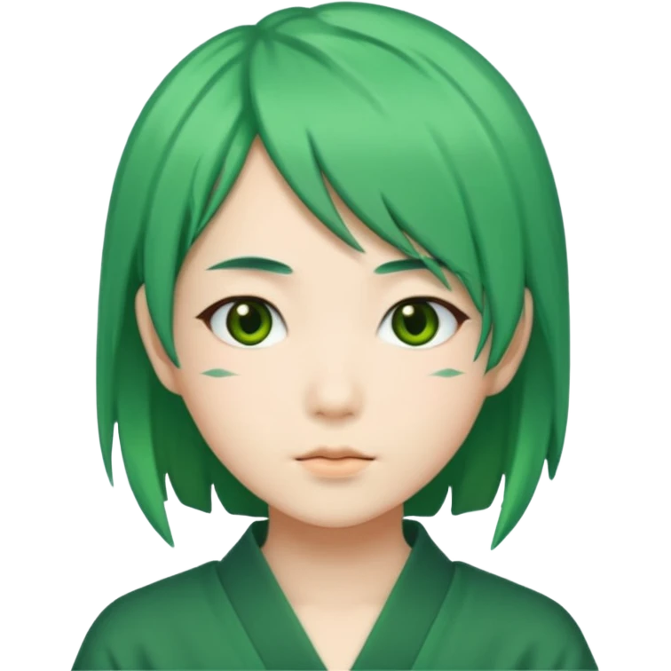 japanese green haired emoji