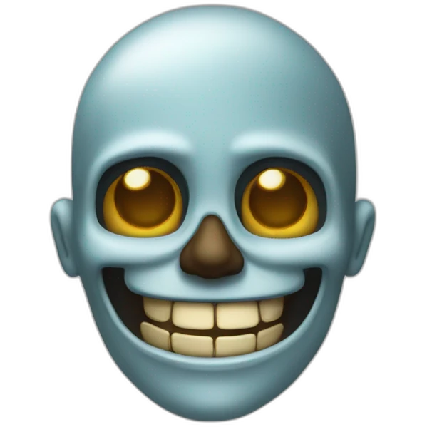 Esqueleto humano sonriendose emoji