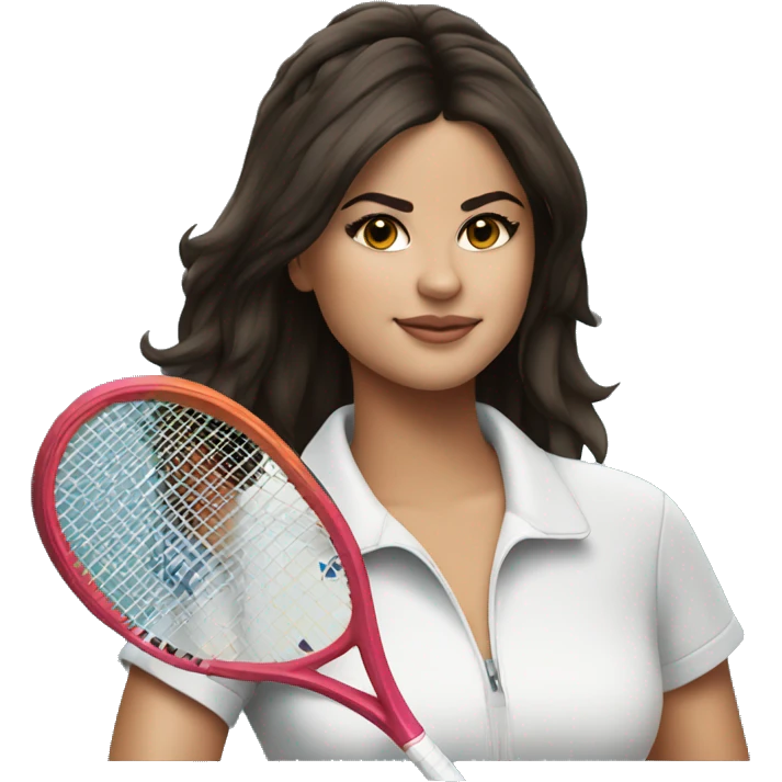 Selena Gomez playing tennis emoji