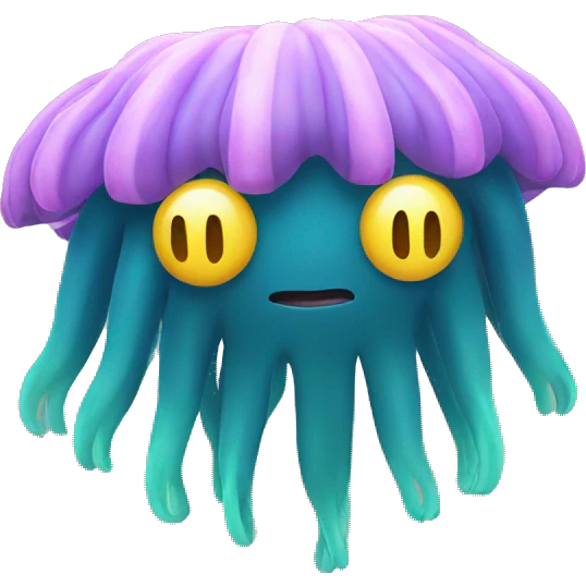Smiley sea anemone emoji