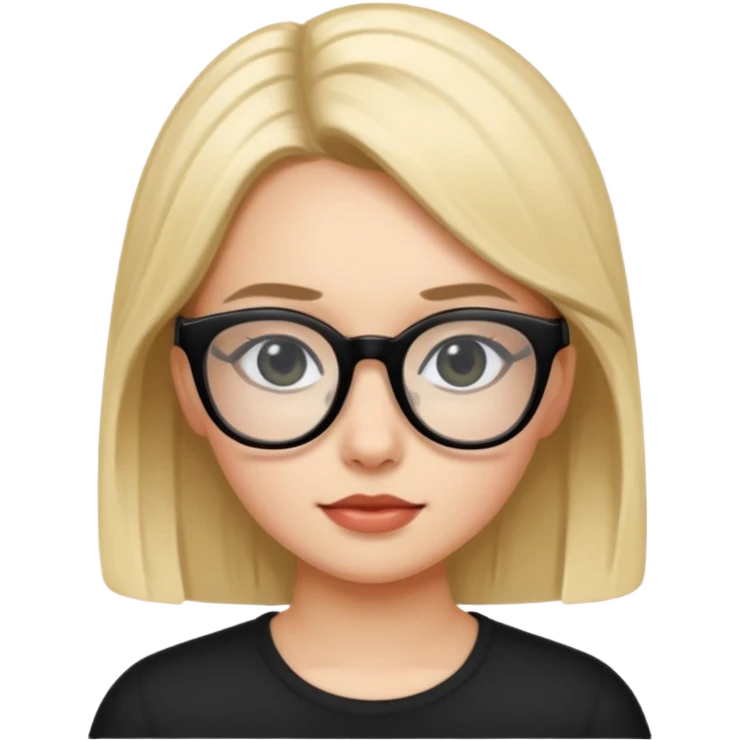 A girl with black glasses  emoji
