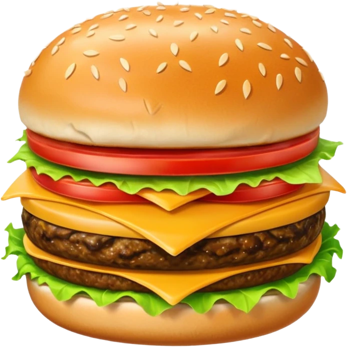 cheeseburger with lettuce and tomato emoji